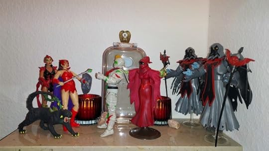 Catra pushed Sibor away, while Shadow Weaver, Scorpia and the Wraiths look on.