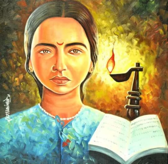 illustration of a young Dalit woman, Mukta Salve