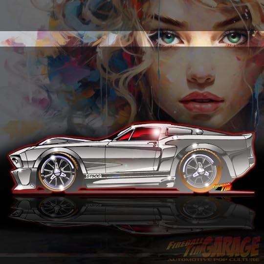 Ford Mustang Automotive Pop Culture Concept Art by Fireball Tim Garage