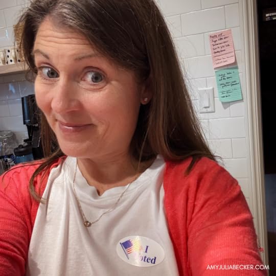 Amy Julia smiles for a selfie. An 