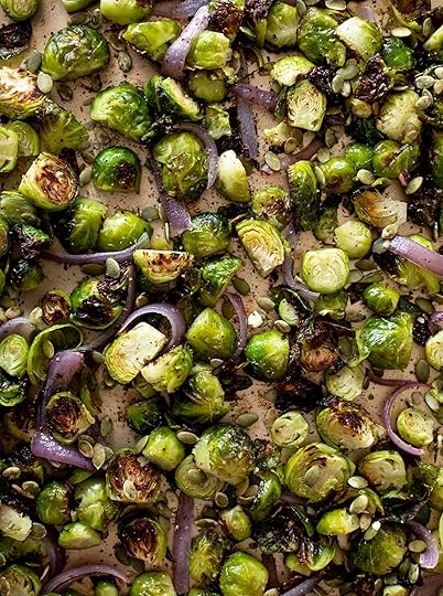 roasted brussels sprouts with hot bacon vinaigrette