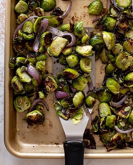 roasted brussels sprouts with hot bacon vinaigrette