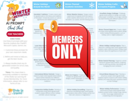 Winter Activities Cheat Sheet
