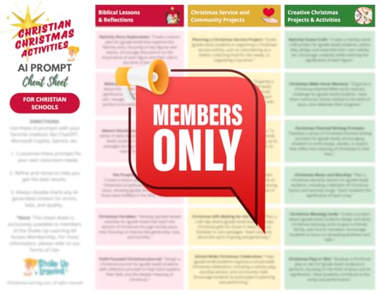 Christian Christmas Activities Cheat Sheet