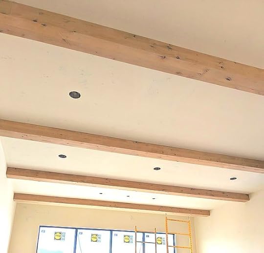 faux beams on the ceiling