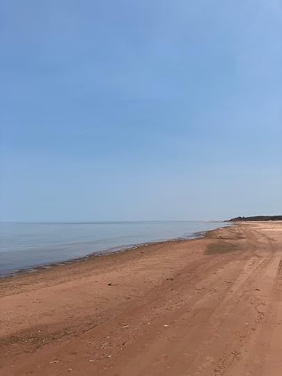 Blue skies and a long sandy beach in PEI