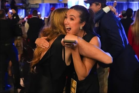 Supporters watch returns at a campaign election night watch party for Republican presidential nominee former President Donald Trump