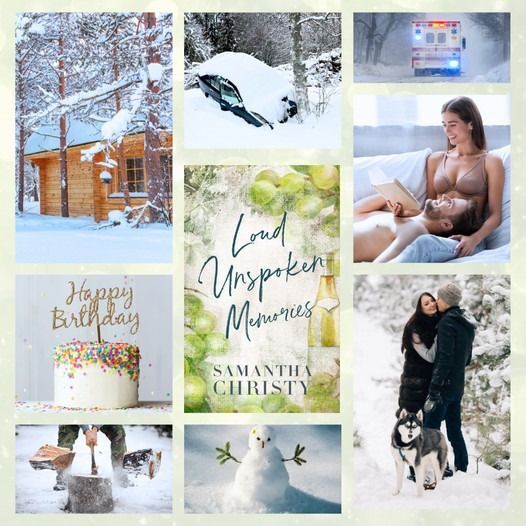 This may contain: a collage of photos with people and animals in the snow