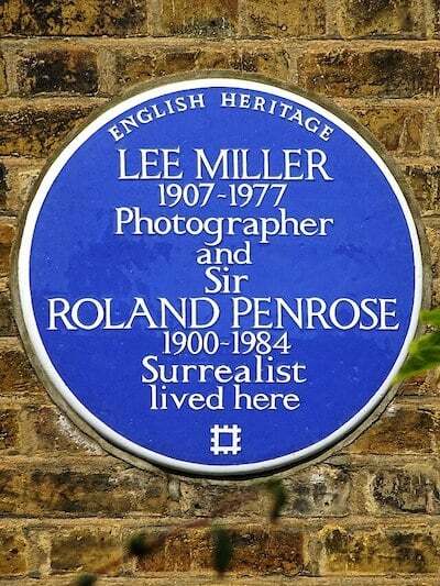 Lee Miller and Roland Penrose Lived Here plaque