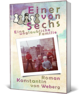 Zeigt das Taschenbuch 'Einer von Sechs' 