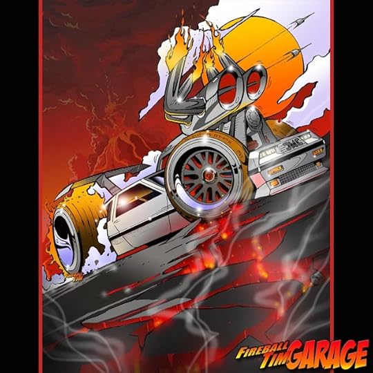 Delorean Automotive Pop Culture Concept Art by Fireball Tim Garage