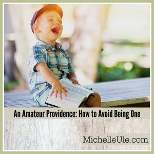 Boy laughing over an open bible