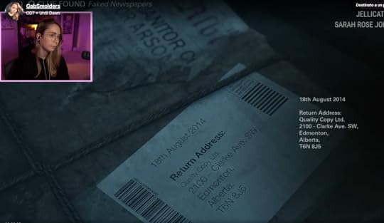 A shipping label on a stack of newspapers. The return address reads: Quality Copy Ltd, 2100 - Clarke Ave SW, Edmonton, Alberta, T6N 8J5.