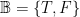 \mathbb{B} = \{T,F\}
