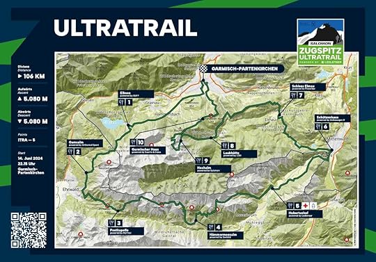 race map of the 106k 5300 D+ race course of the Zugspitz Ultratrail