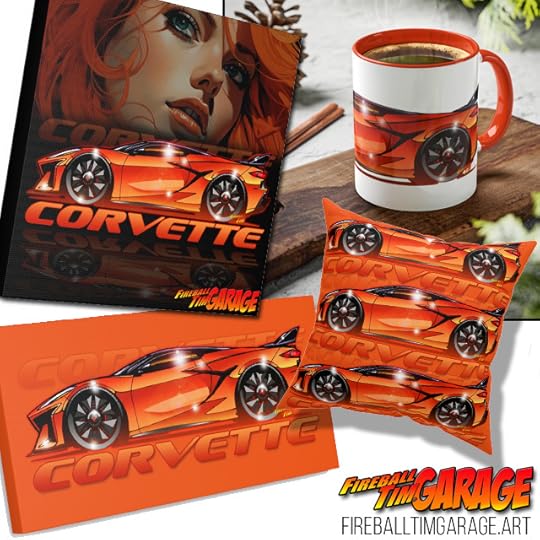 Corvette C8 Automotive Pop Culture Concept Art by Fireball Tim Garage