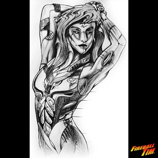 Fireball BodyBot Automotive Pop Culture Concept Art by Fireball Tim Garage