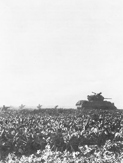 US tank on Roer plain in Germany, late 1944 (US Army Center of Military History)