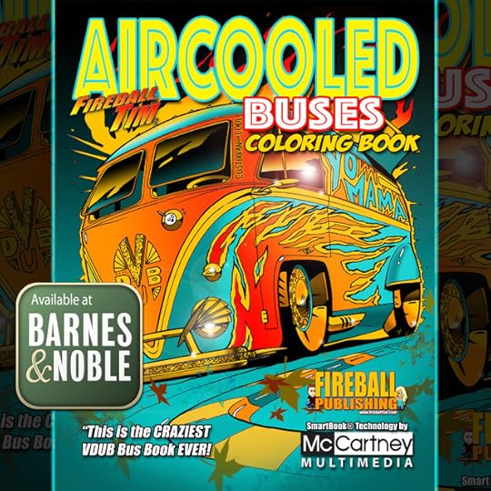 Aircooled Buses Coloring Book 1954 Corvette Automotive Pop Culture Concept Art by Fireball Tim Garage