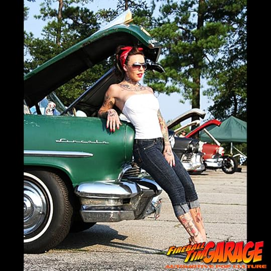 Pinup Art Automotive Pop Culture Concept Art by Fireball Tim Garage