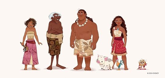 Character designs for Moana's new crew in Moana 2.