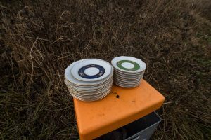 someone left these on a trash can