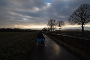 the Caboose in the sunset