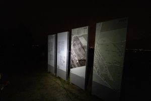 information panels at the memorial