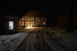 Christmas decorations at a farm in Negenborn