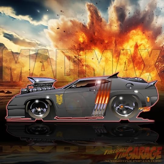 Mad Max Interceptor Automotive Pop Culture Car Art by Fireball Tim Garage