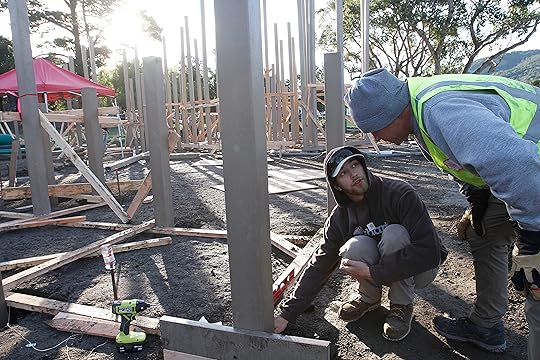 Volunteers help construct Tatum’s Treehouse, an accessible playground in Carmel...