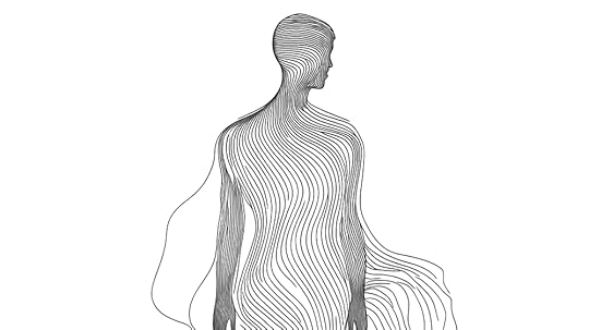 A figure surrounded by data streams