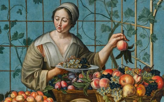 Продавщица фруктов, Луиза Муайон. Фрагмент работы. См. ниже полную версию.