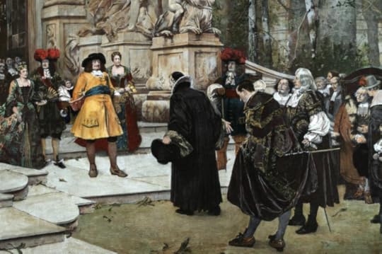 Фридрих Вильгельм (1620-1688), курфюрст Бранденбурга, принимает беженцев-гугенотов из Франции перед своим дворцом в Потсдаме.