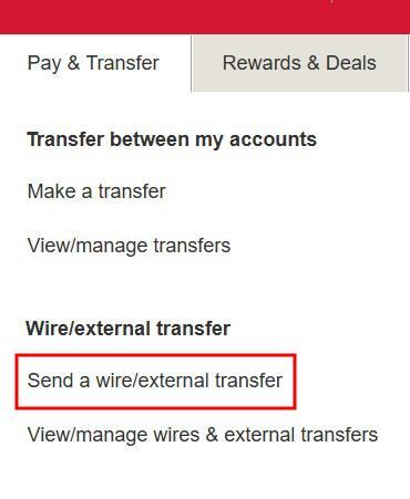 send external transfer