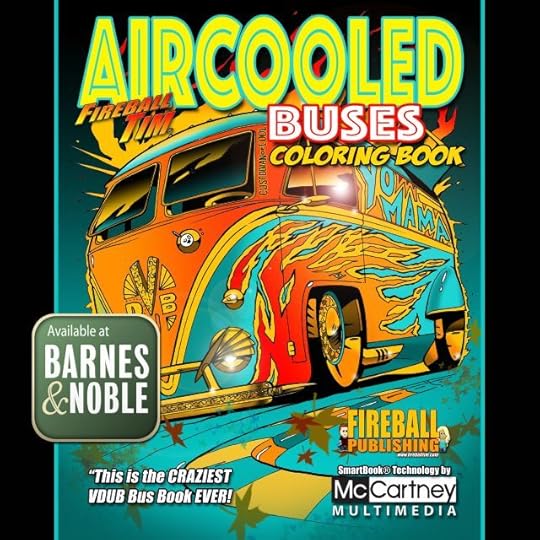 Aircooled Buses Coloring Book Automotive Pop Culture Car Art by Fireball Tim Garage