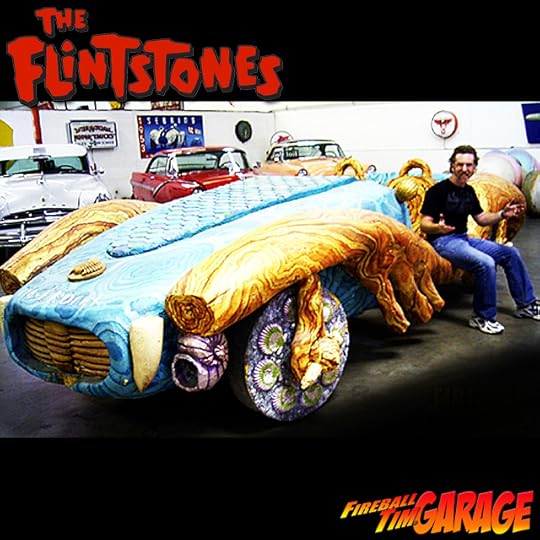 Flintstones Pop Culture Cars Canvas Art Mugs T Shirts by Fireball Tim Garage
