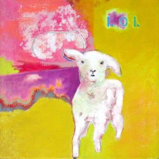 Laughing Out Loud, 2006 mixed media on canvas 16x16.jpg