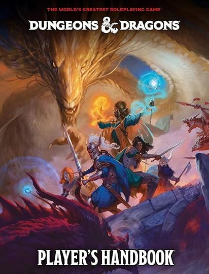 Heroes fight a dragon on the cover of D&D's 2024 Players Handbook cover