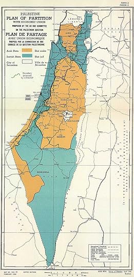 May be an image of map, poster, radar, newspaper and text that says 'ரிய TDAVO LIeOE PALESTINE PLAN OF PARTITION UNION PROPOSED HH COVNITTEE THE PALESTINIAN PLAN PARTAGE UNION ECONONIQUE PROPOSE COMNISSION CHARCEE ELA Arab bState State Etat Jewish State Erat juif City Jorasalem Ville Boundary JENIN yUNSCOP TEAN AAE NABLUS GAZA JEREBALES HEBRON BEERSREBA の.社 -H UИЛEb MATRCNS n 1İLE &Pahee'