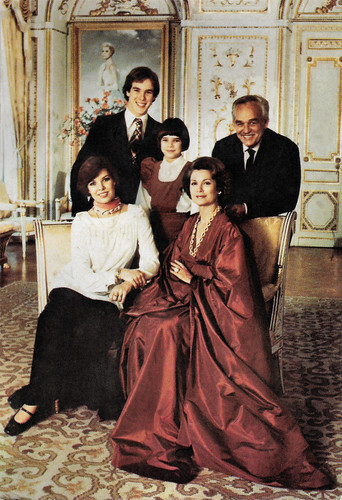Grace Kelly, Prince Rainier, Caroline, Albert and Stephanie