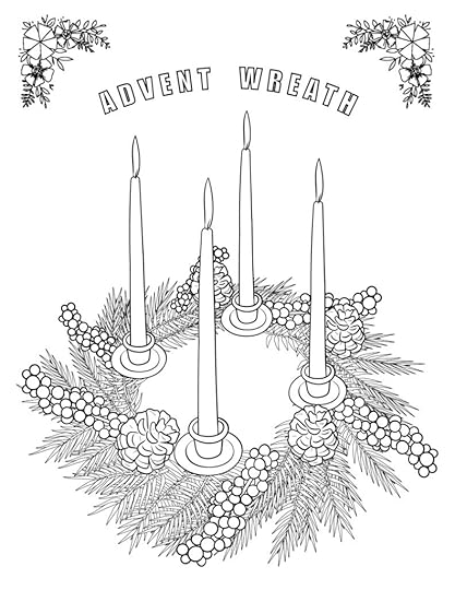 Advent-wreath-coloring page