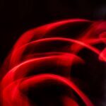 red light in dark room