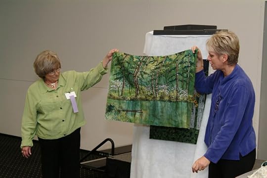 2005b photo credit James Gill Natalie Sewell and Nancy Zieman at 2005 Quilt Show