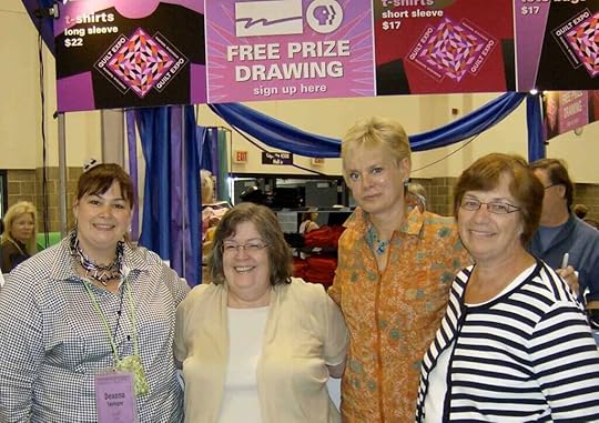 2010 QE Deanna Springer Attendees Janet and Debbie and Nancy Zieman at The Great Wisconsin Quilt Show