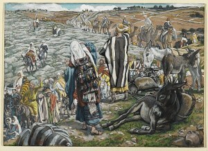 Mary after the nativity loses Jesus in Jerusalem