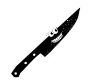 A smiling, deranged knife