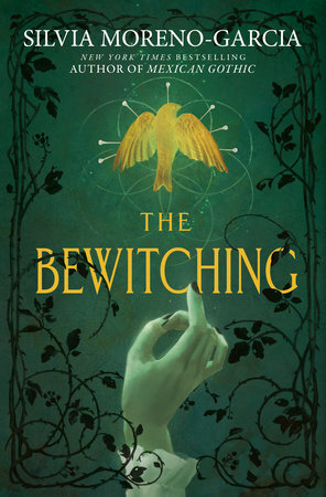 book cover of The Bewitching shows a creepy bird and a hand