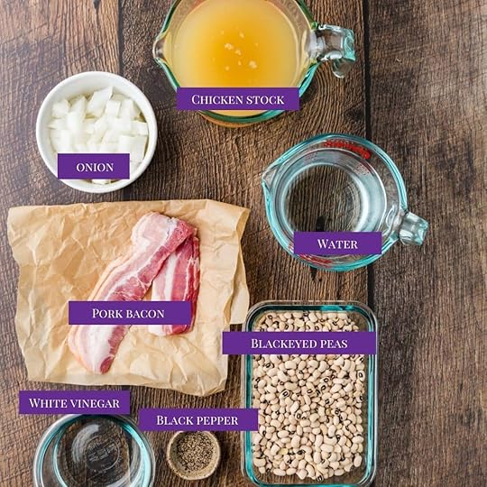 close up of Frozen Black Eyed Peas ingredients