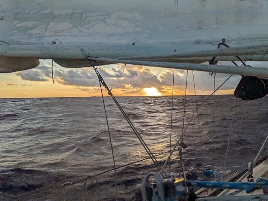 Sunset on the foredeck